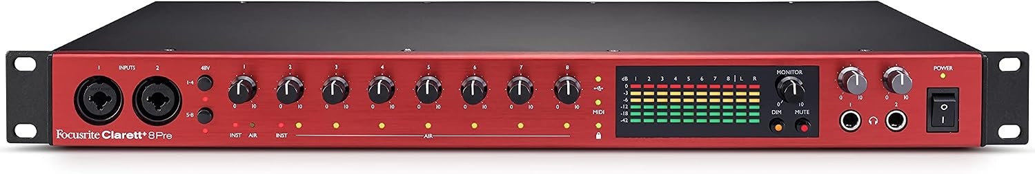 image:imageFocusrite Clarett 2Pre 10In4Out USBC Audio Interface8Pre 18in20out