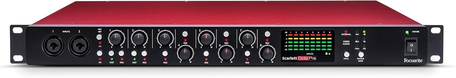 image:imageFocusrite Clarett OctoPre 8In8Out ADAT Microphone PreamplifierScarlett Octopre