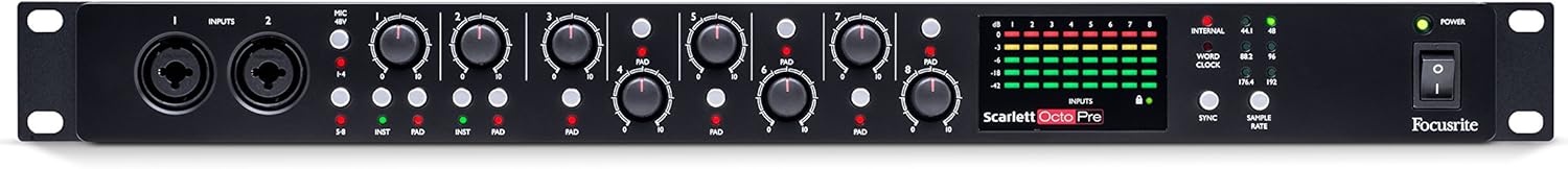 image:imageFocusrite Clarett OctoPre 8In8Out ADAT Microphone PreamplifierScarlett Octopre