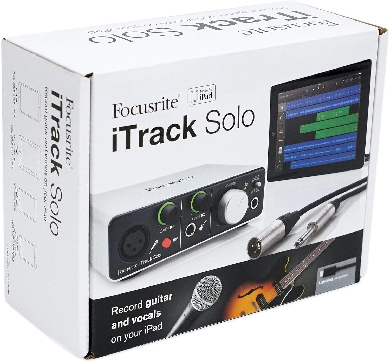 image:imageFocusrite iTrack Solo USB Audio Interface for Mac PC and iPadiTrack Solo Lightning 1mic pre 1inst