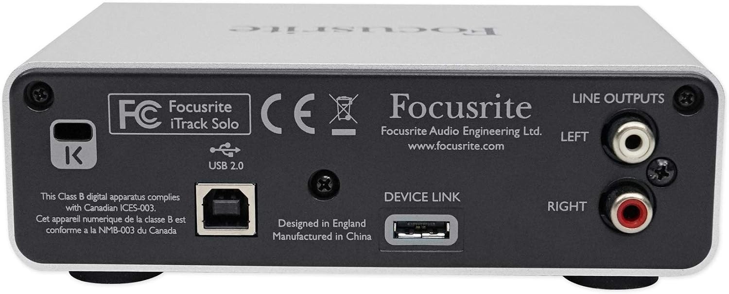 image:imageFocusrite iTrack Solo USB Audio Interface for Mac PC and iPadiTrack Solo Lightning 1mic pre 1inst